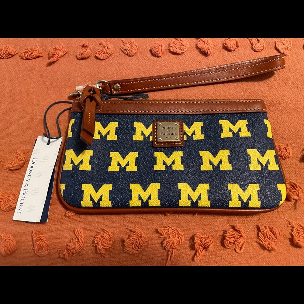 NWT Dooney & Bourke U. of Michigan Wristlet